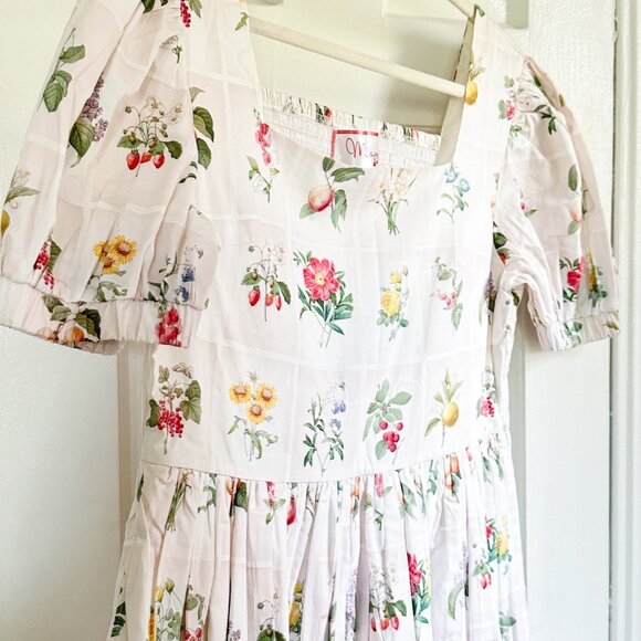 MOME Brand Custom Botanical Print Mid Dress Size M - Picture 6 of 10